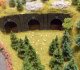 Model scenery with sheep on the grass